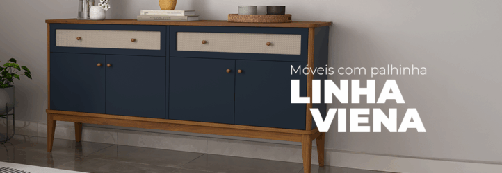 Móveis com palhinha e estilo romântico: conheça a Linha Viena